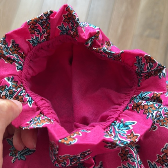 J. Crew Factory Pink Floral Midi Dress - Picture 6 of 8